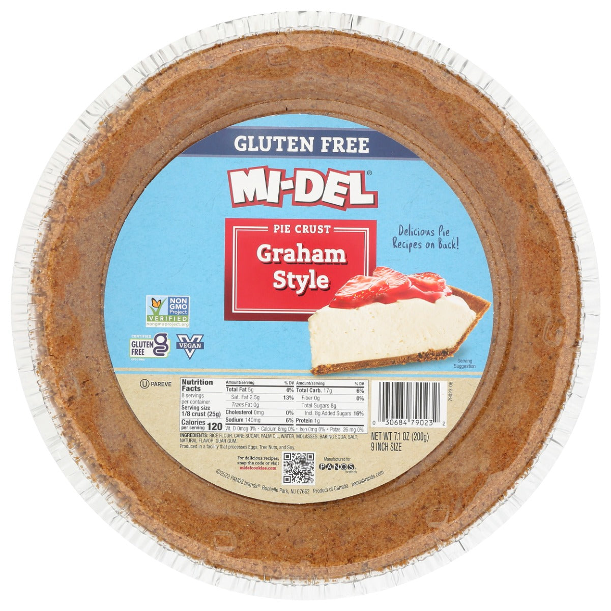 MI-DEL: Pie Crust Graham Style, 7.1 oz