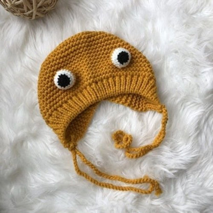 Sweet Cartoon Frog Wool Hat for Kids