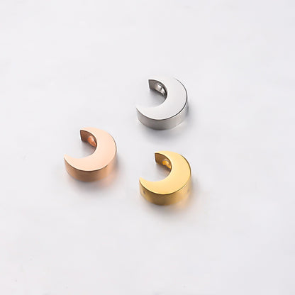 Titanium Steel Moon Bead Pendant with 1.8mm Hole