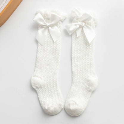 Summer Baby Socks with Bowknot and Mosquito Protection