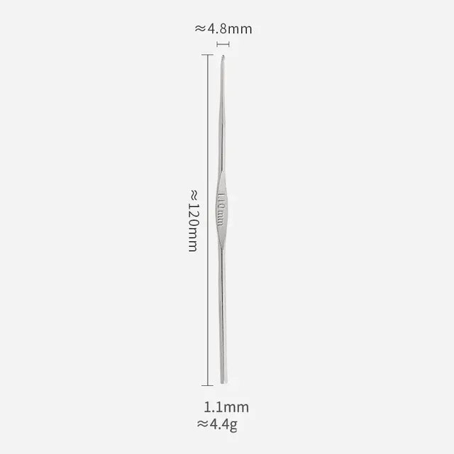 Metal Crochet Hooks Set for Lace Weaving (Size 0.5-1.9mm)