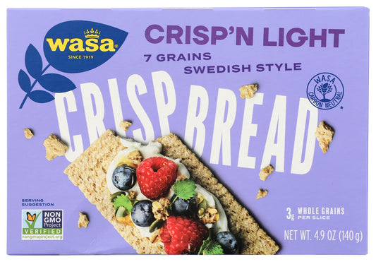 WASA: Crisp’n Light 7 Grains Crackerbread, 4.9 Oz