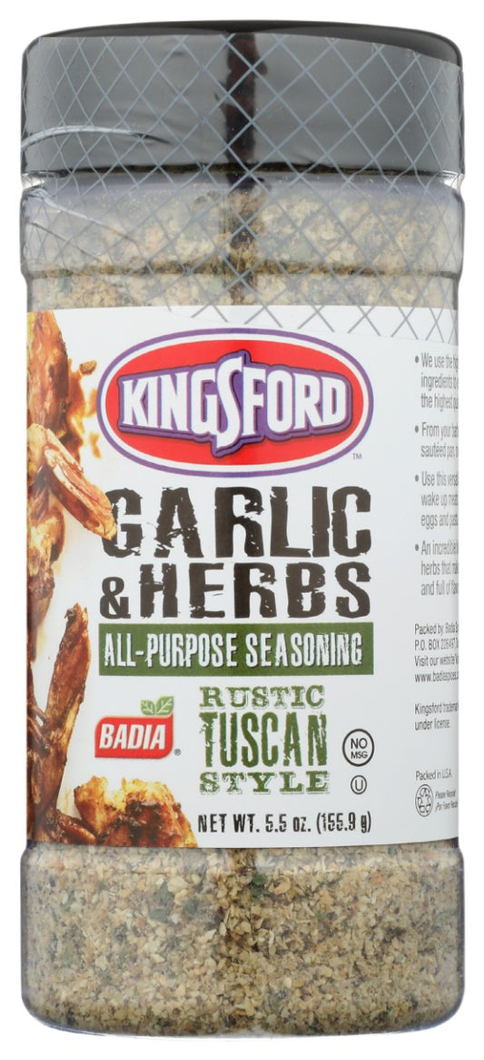 KINGSFORD: Seasoning Garlic and Herb, 5.5 oz