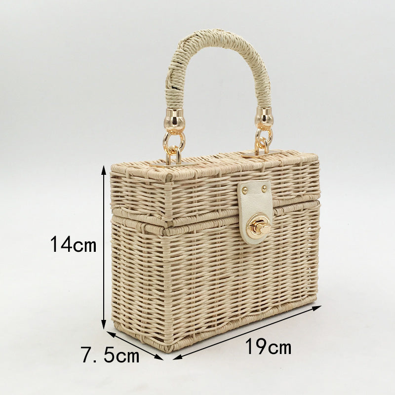 Handcrafted Straw Crossbody Bag for Women