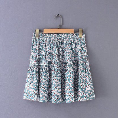 Multi-color Sexy Print Lace Slimming Skirt for Women