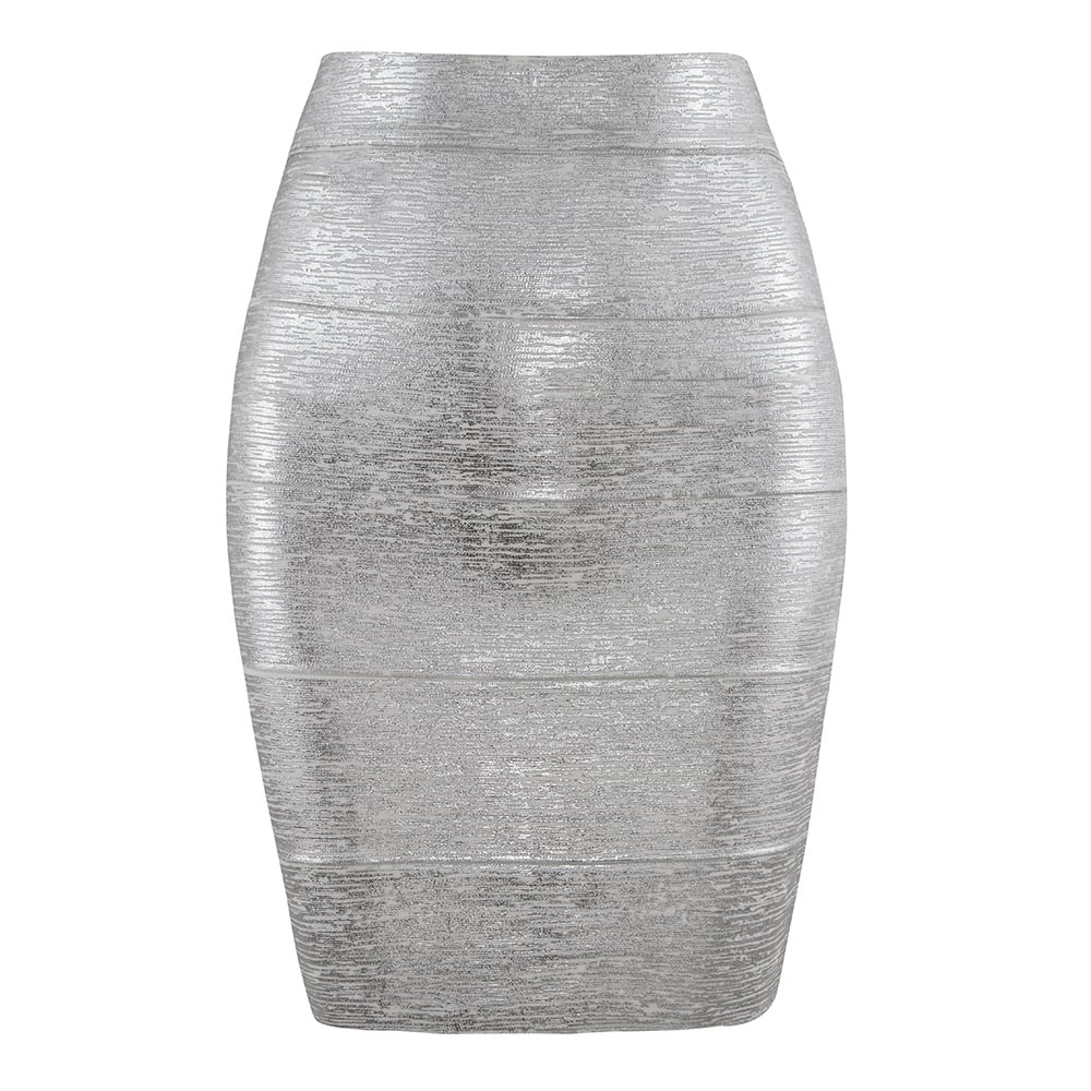 Bronzing Bandage Skirt - European and American Fashion