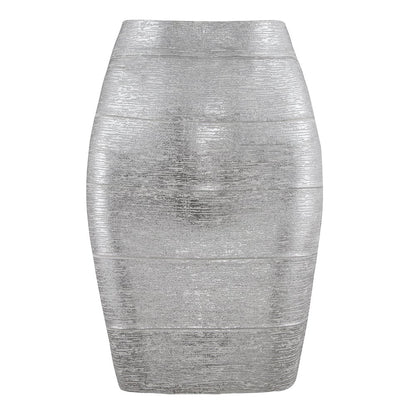Bronzing Bandage Skirt - European and American Fashion