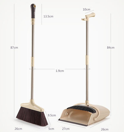 Broom and Dustpan Set with Detachable Design