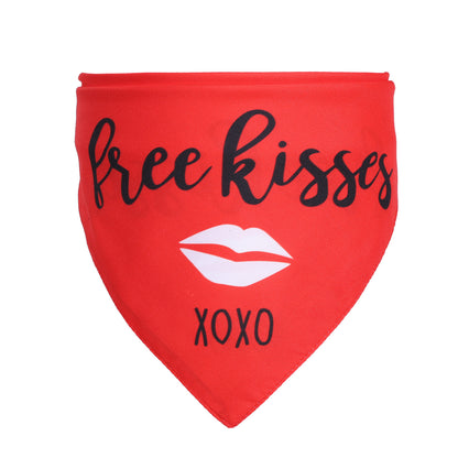 Pet Saliva Towel Scarf - Love Triangle Design