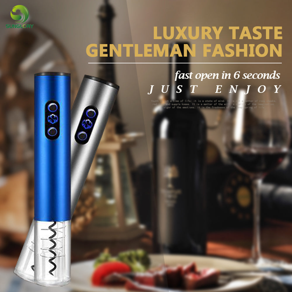 Electric Corkscrew Wine Opener Kit with Accessories