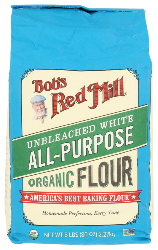 BOB'S RED MILL: Unbleached White All Purpose Organic Flour, 5 lb