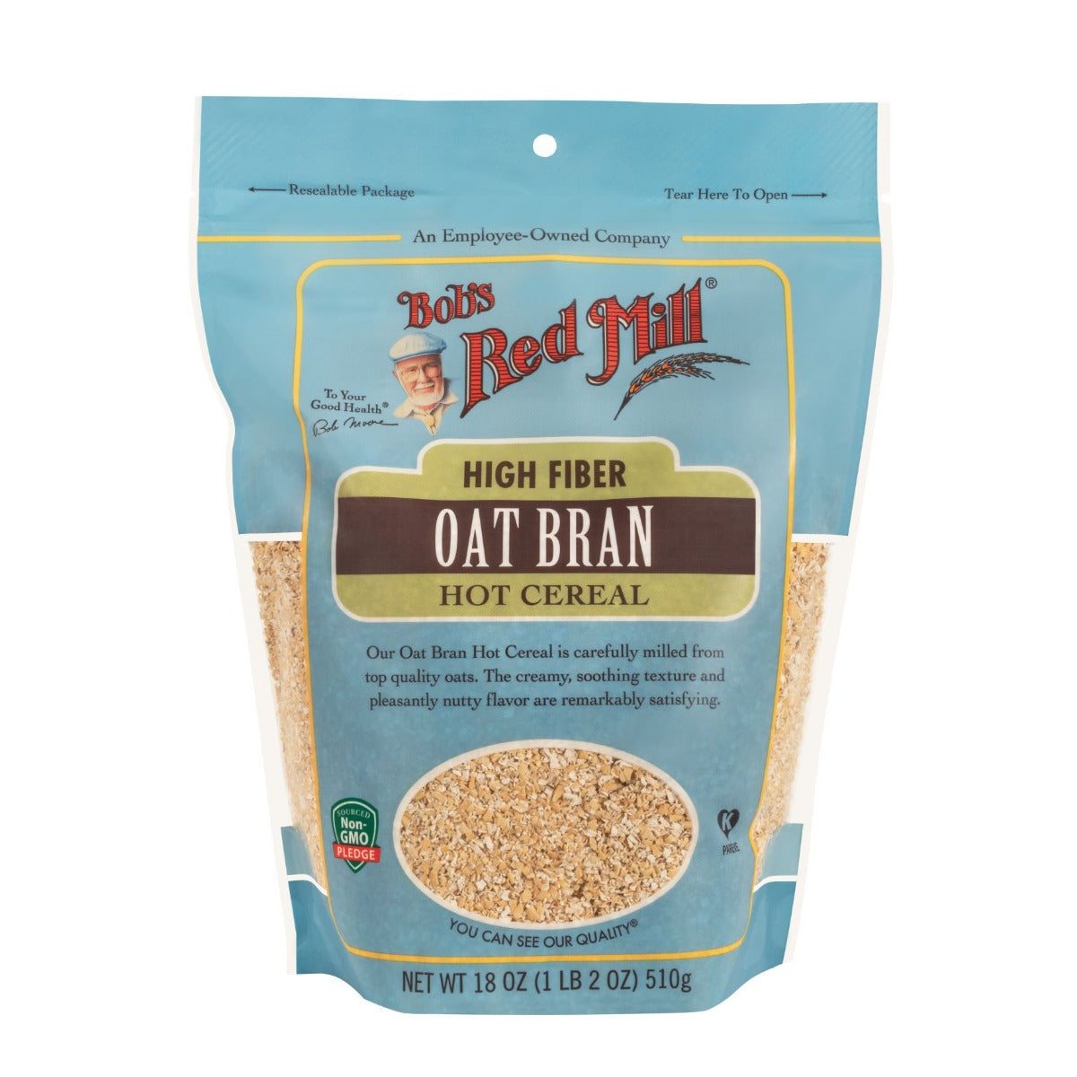 BOB'S RED MILL: High Fiber Oat Bran Hot Cereal, 18 oz