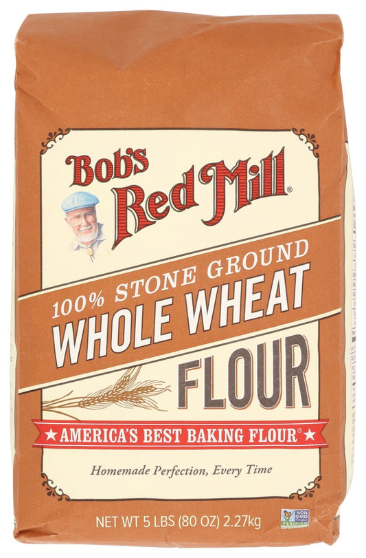 BOBS RED MILL: Stone Ground Whole Wheat Flour, 5 lb