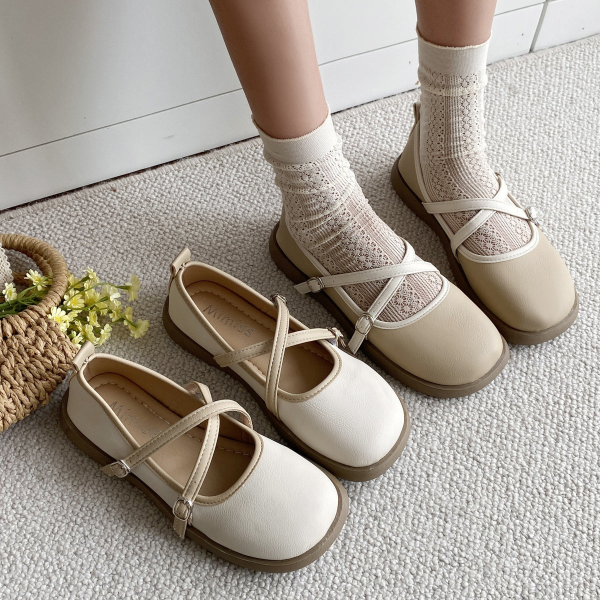 Retro Mary Jane Flats for Women - Summer 2023 Style