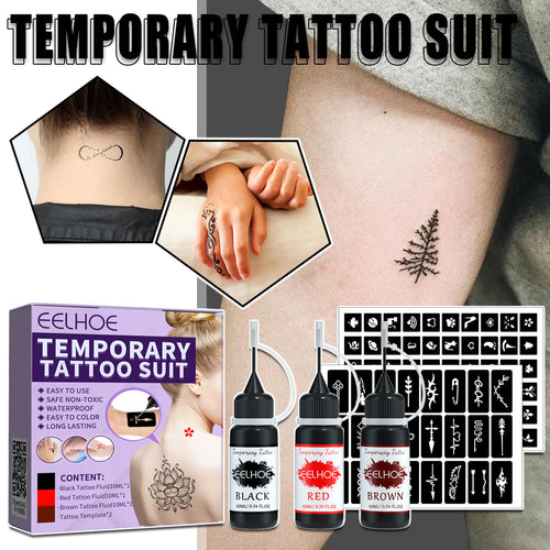 EELHOE Waterproof Temporary Juice Tattoo Set