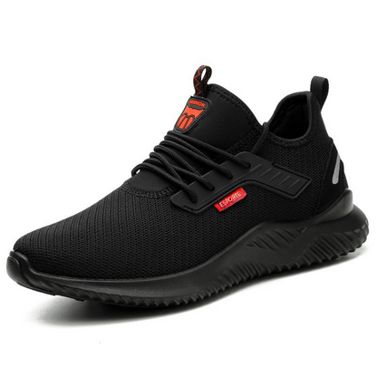 Men's Safety Shoes with Steel Toe, Lightweight & Slip-Resistant