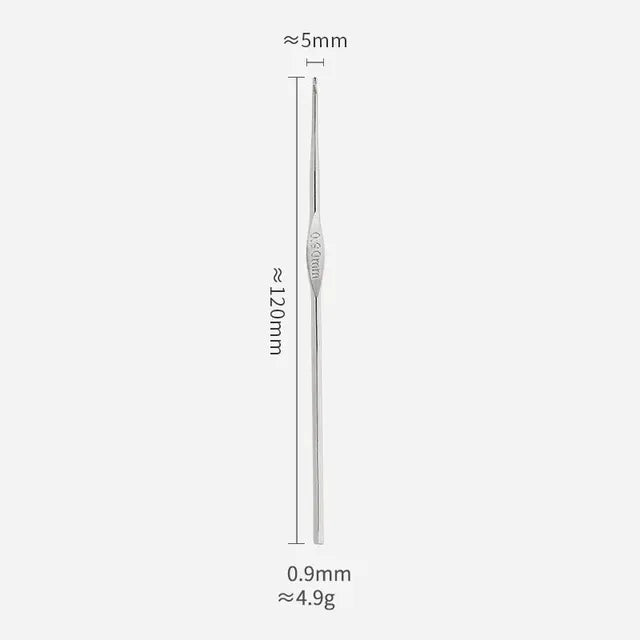 Metal Crochet Hooks Set for Lace Weaving (Size 0.5-1.9mm)
