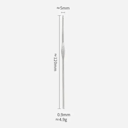 Metal Crochet Hooks Set for Lace Weaving (Size 0.5-1.9mm)