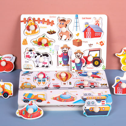 Wooden 3D Animal Puzzle Toy for Early Learning