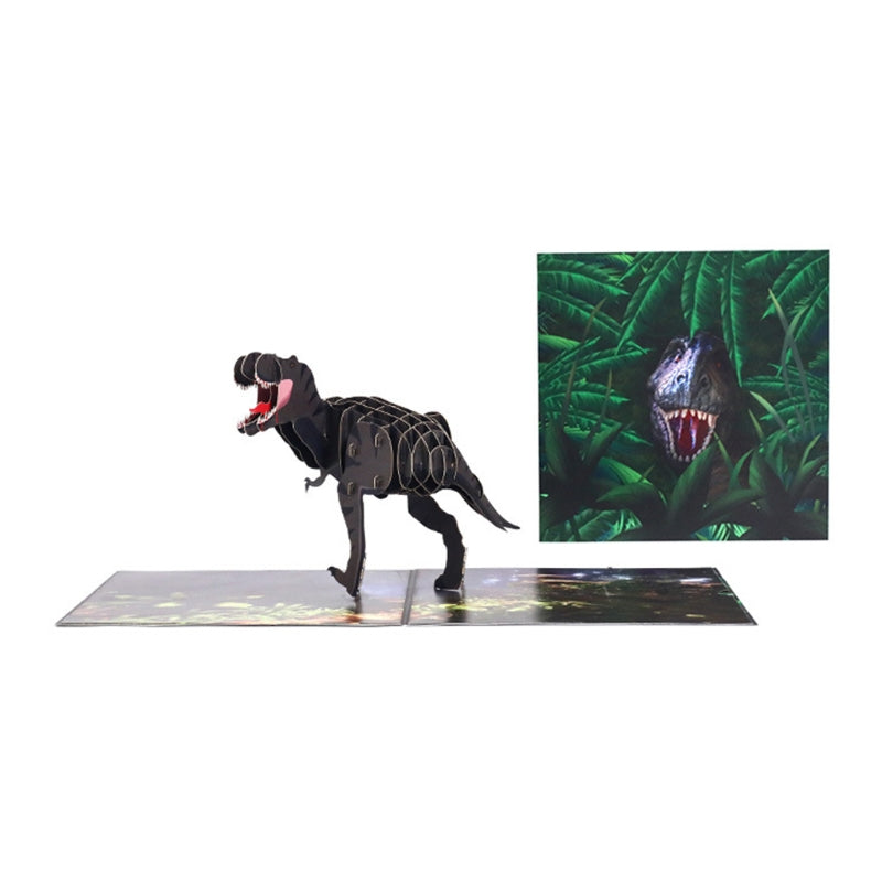 3D Dinosaur Pop-Up Greeting Cards with Envelope