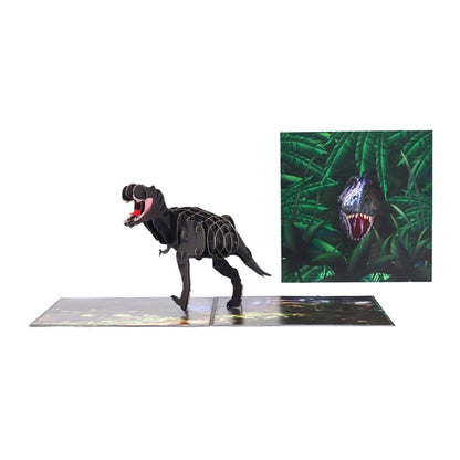 3D Dinosaur Pop-Up Greeting Cards with Envelope