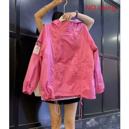 Japanese Style Women's Casual Thin Windbreaker Jacket