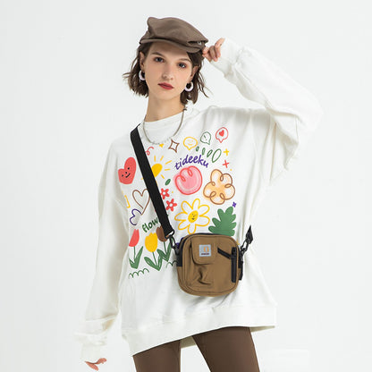 American Tide Loose Fit Floral Print Sweatshirt