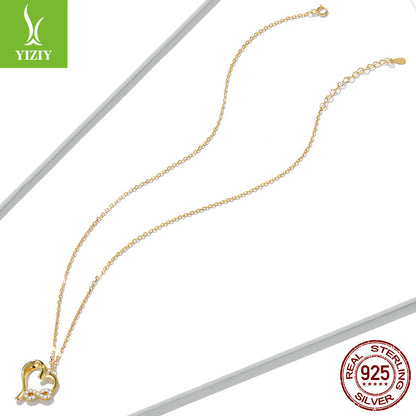 New Infinite Love Heart Gold-Plated Necklace BSN236