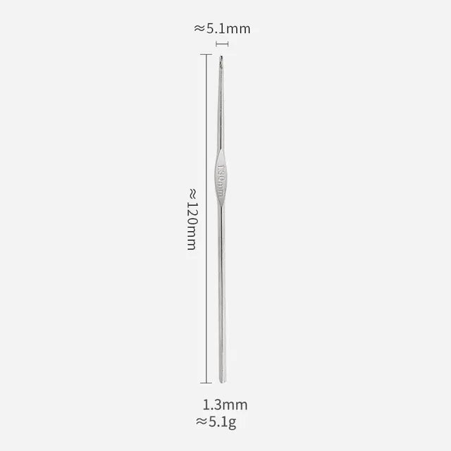 Metal Crochet Hooks Set for Lace Weaving (Size 0.5-1.9mm)