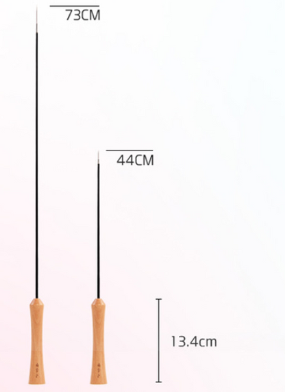 Wooden Cat Teaser Wand - Retractable Cat Toy