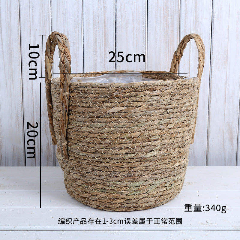 Creative Woven Rattan Flower Basket for Home Decor