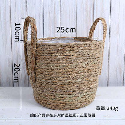 Creative Woven Rattan Flower Basket for Home Decor