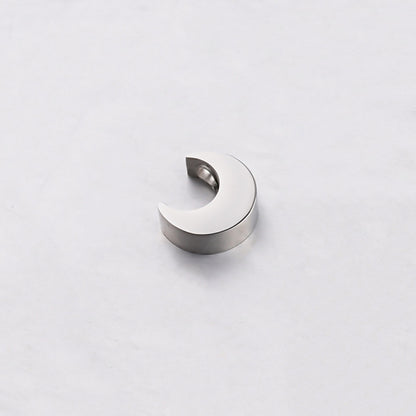 Titanium Steel Moon Bead Pendant with 1.8mm Hole