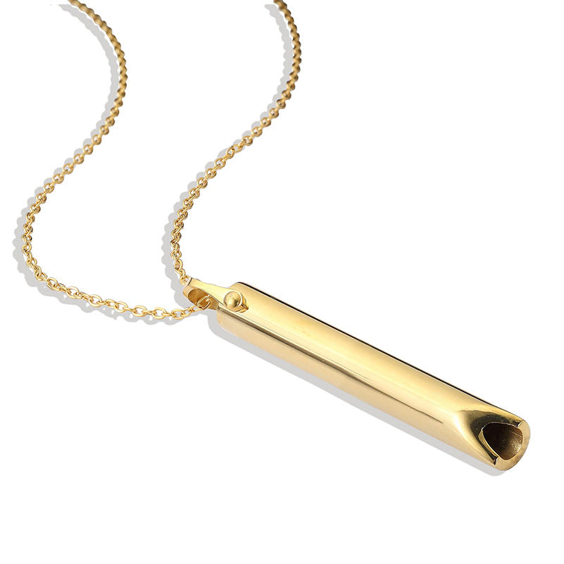 Stainless Steel Meditation Pendant for Breath Control