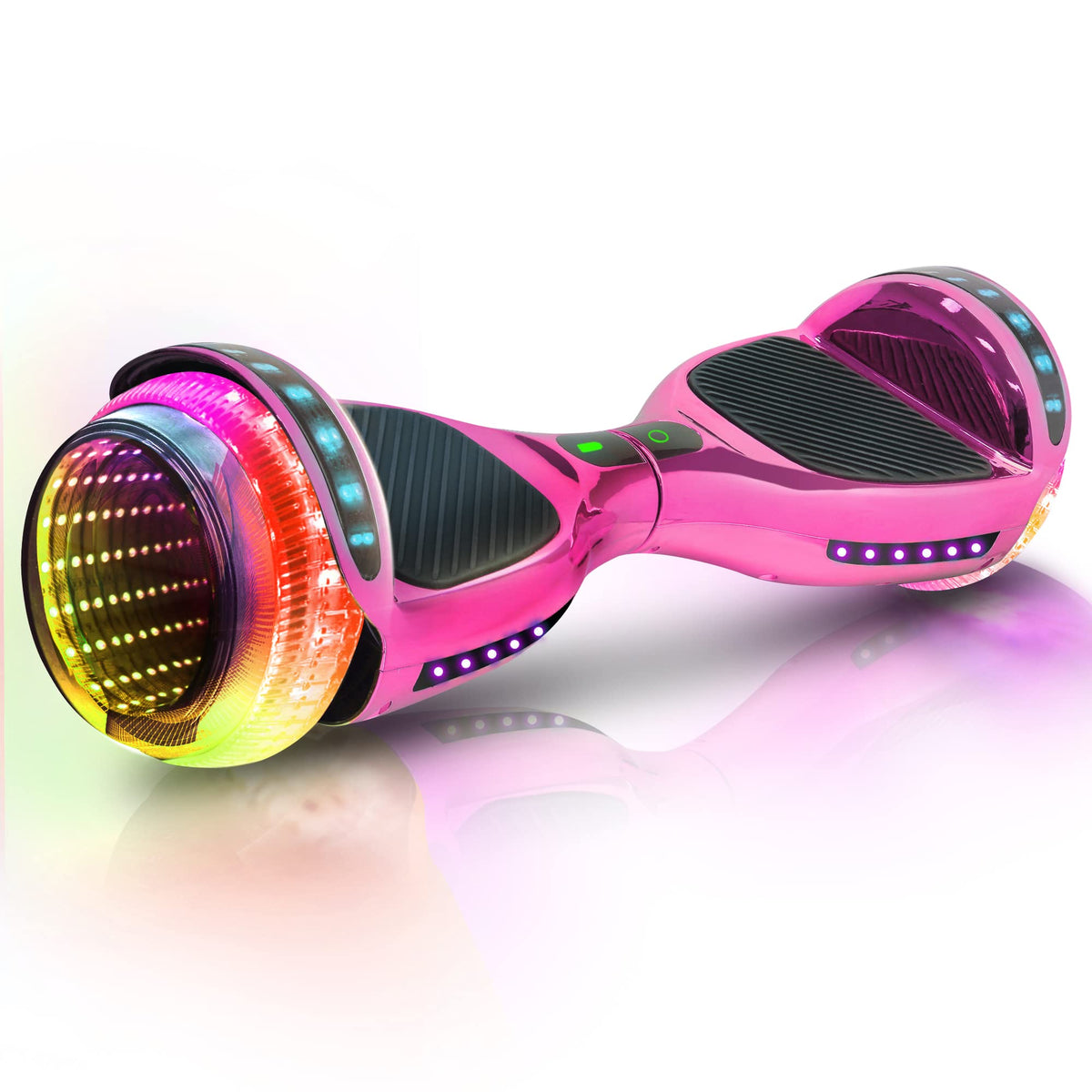 EMAXUSA 6.5” Hoverboard for Kids Ages 6-12 Bluetooth Hover Board with Tunnel Light Style Wheels & Non-slip Footpads UL2272 Safety Certified (Pink)
