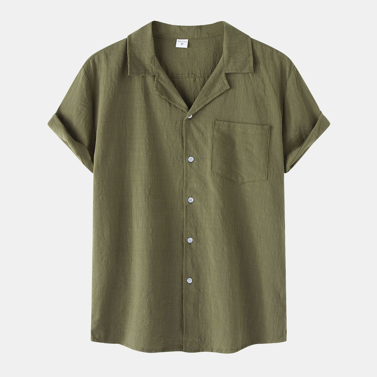 Men's Cotton Linen Short Sleeve Casual Shirt 2022