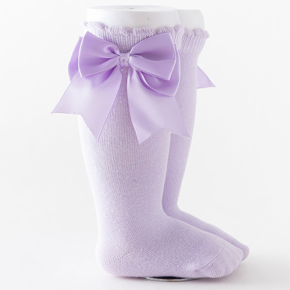 12 Color Spring Autumn Princess Knee-High Baby Socks