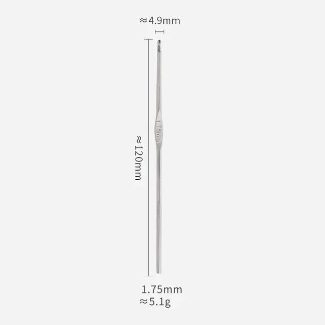 Metal Crochet Hooks Set for Lace Weaving (Size 0.5-1.9mm)