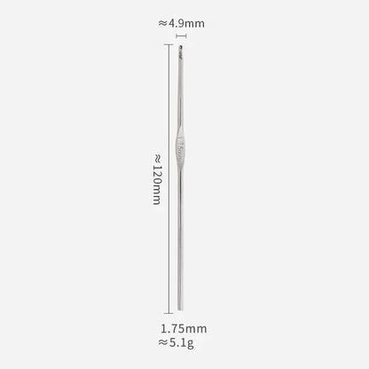 Metal Crochet Hooks Set for Lace Weaving (Size 0.5-1.9mm)