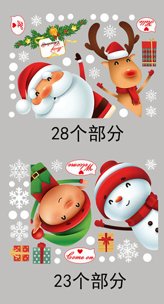 Christmas Window Stickers - Santa, Snowman, Reindeer