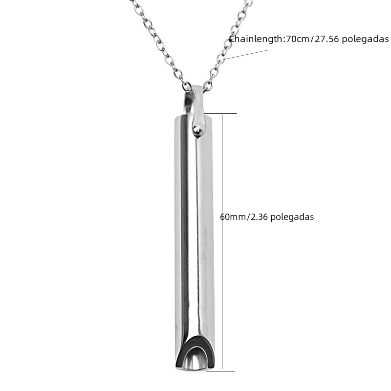 Stainless Steel Meditation Pendant for Breath Control
