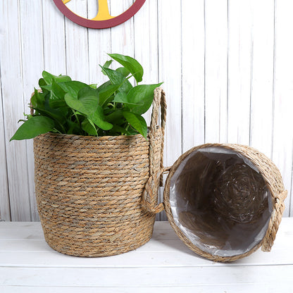 Creative Woven Rattan Flower Basket for Home Decor