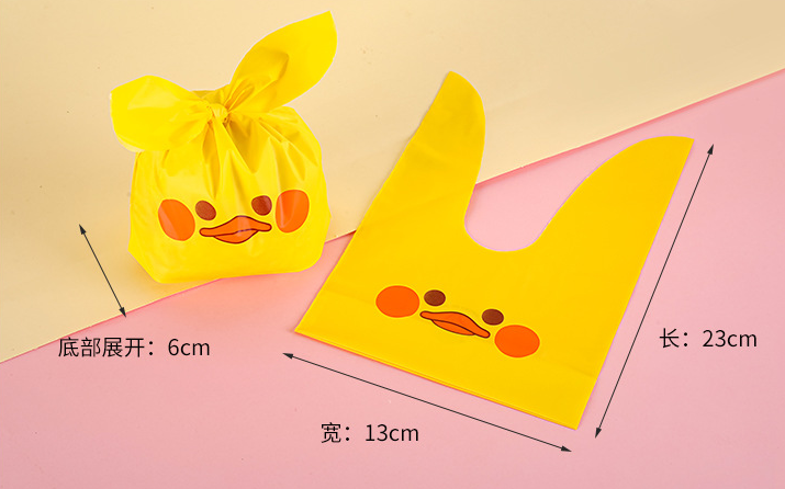 50pcs Cute Rabbit Ear Bags for Cookies and Snacks