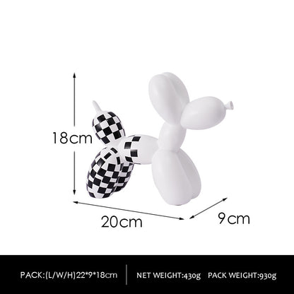 Creative European Water Transfer Colorful Balloon Dog Decor