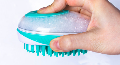 Pet Bathing Tool with Massaging Brush for Dogs and Cats