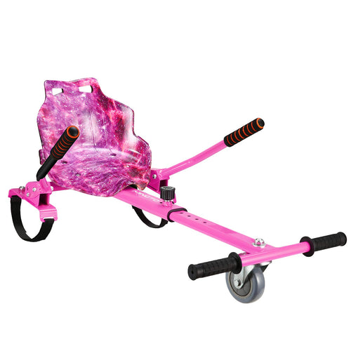mingto Hoverboard Seat Attachment Go Kart Accessories Adjustable Frame HoverKart for 6.5" 8" 10" into Self Balancing Scooter - Ideal Gift for Kids&Adults (Pink Sky)