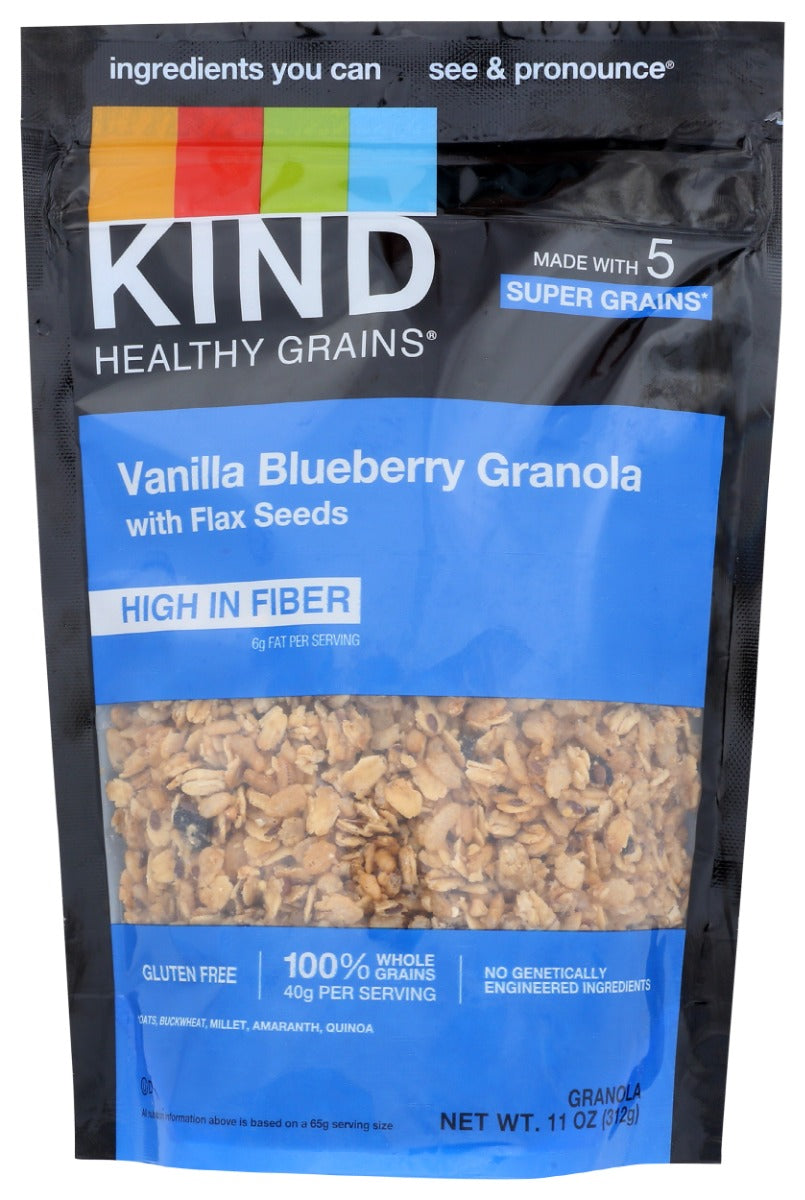 KIND: Healthy Grains Clusters Vanilla Blueberry with Flax Seeds, 11 oz