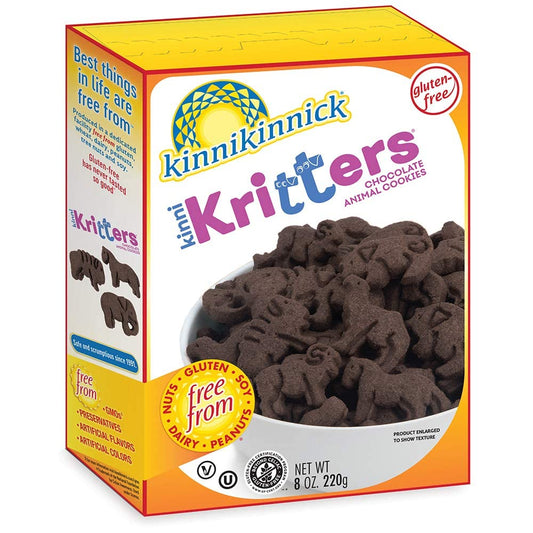 KINNIKINNICK: Gluten Free KinniKritters Chocolate Animal Cookies, 8 oz