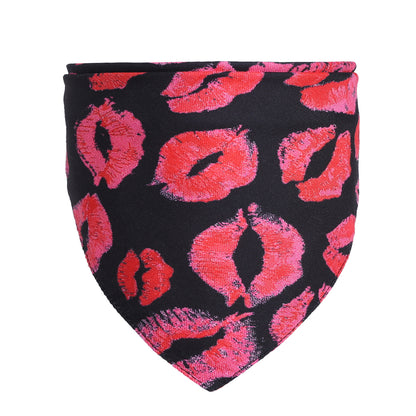 Pet Saliva Towel Scarf - Love Triangle Design