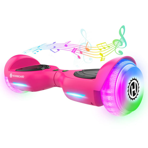 Trinity Max Hoverboard for Kids Ages 6-12 6.5" LED Wheels & Music Speaker Powerful Self Balancing Scooter for Kids Gifts UL2272 Certified(Pink)